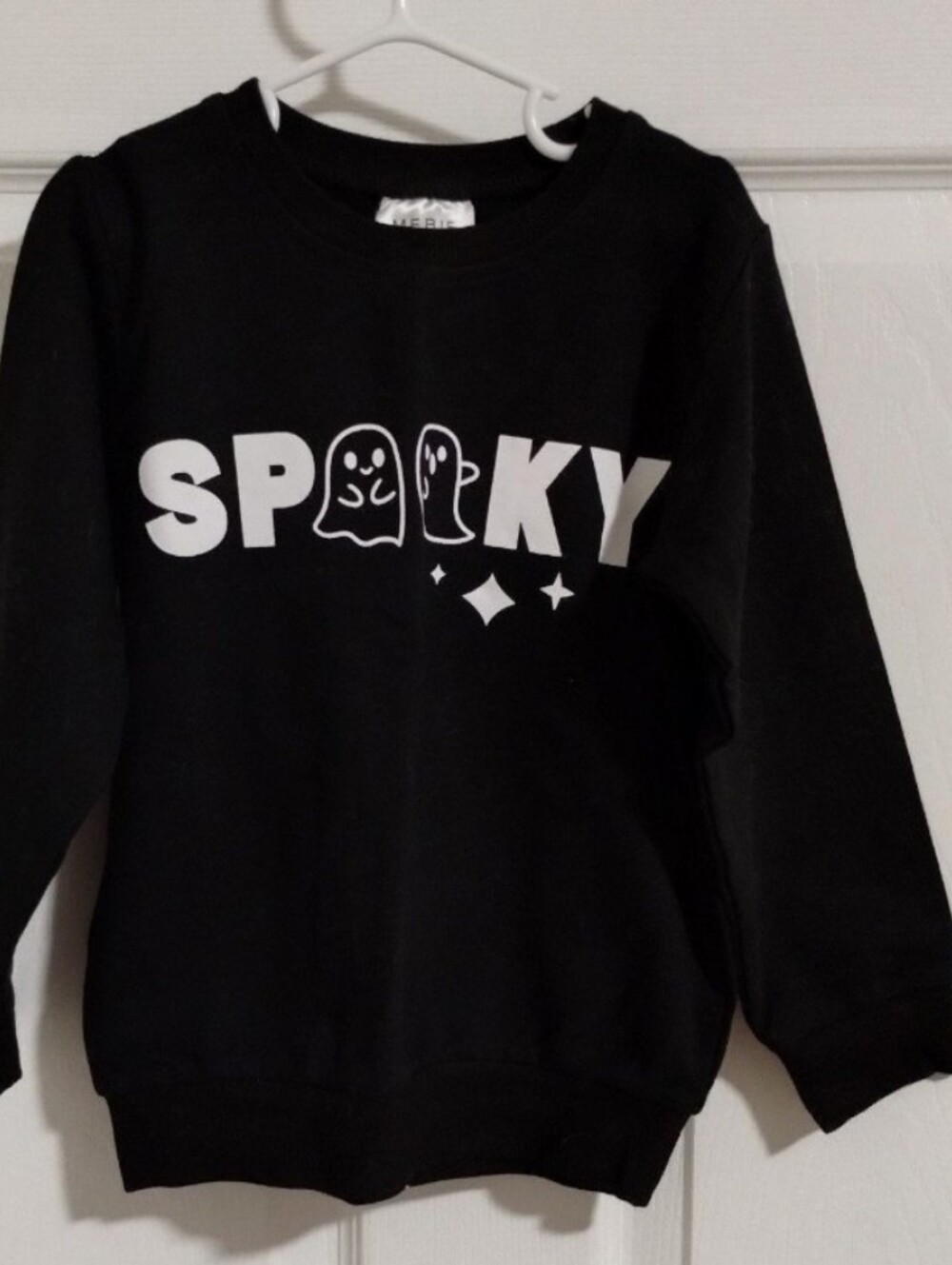 Mebie Baby Black Cotton "Spooky" Sweatshirt 4T NWT